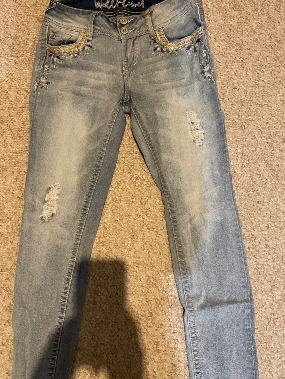 Wallflower Light Blue Distressed Skinny Jeans size 3
